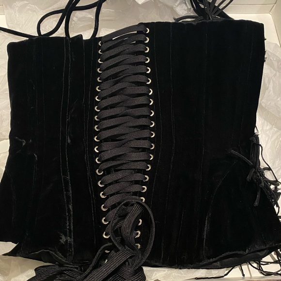 Dahlia Velvet Corset With Mini Rose Skirt. - Picture 2 of 7